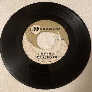 Roy Orbison Crying/Candy Man 45RPM Monument Records 1961
